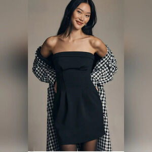 Anthropologie Strapless Structured Mini Dress